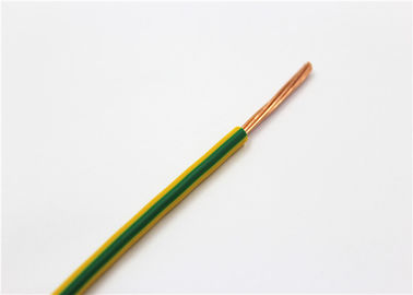 Hitzebeständiges PVC-Isolierungs-Draht-Grün-Gelb einkerniges Kabel PVCs