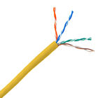 China Ethernet-Kabel Lan-Drahtes Cat6 PVC-Jacken-Cat5e gelbes Rot besonders angefertigt Firma